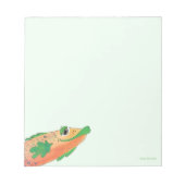 Bloc-note Whimsical Funky Poisson Peinture orange et vert (Devant)