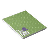 Bloc-note Whimsical I Love Sweater Météo Pois Vert (Incliné)