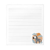 Bloc-note Whimsical Zebra Scandinave Influencée (Devant)