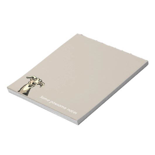 Bloc-note Whippet, pawsome notes papier pad (Tourné)