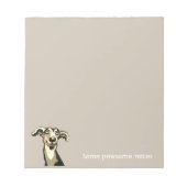 Bloc-note Whippet, pawsome notes papier pad (Devant)