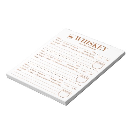 Bloc-note Whiskey Tracker, Whiskey Lover Tableau d'évaluatio (Tourné)