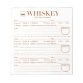 Bloc-note Whiskey Tracker, Whiskey Lover Tableau d'évaluatio (Devant)