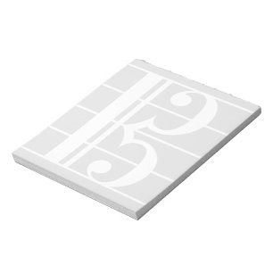 Bloc-note White Alto Clef