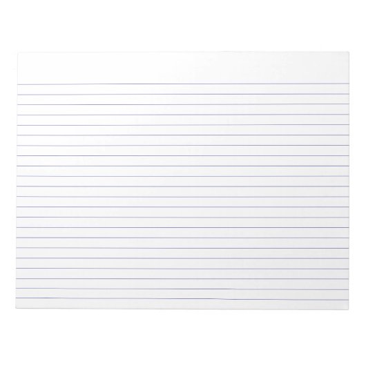 Bloc-note White and Deep Blue Lined Landscape (Devant)