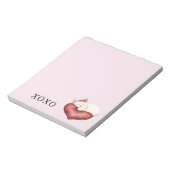 Bloc-note White Cat Red Heart Pillow (Tourné)