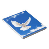 Bloc-note White Dove Bird Peace Love Flying Sky (Incliné)