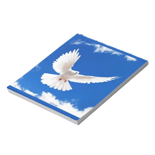 Bloc-note White Dove Bird Peace Love Flying Sky (Tourné)
