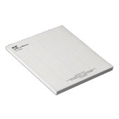 Bloc-note White Linen Burlap Gray Typography (Incliné)