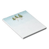 Bloc-note White Swiss Shepherd White GSD Chien Forêt d'hiver (Incliné)