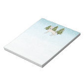 Bloc-note White Swiss Shepherd White GSD Chien Forêt d'hiver (Tourné)