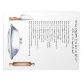 Bloc-note Who Knows the Bride Best (Devant)