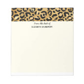 Bloc-note Wild & Exotic Leopard Print Pattern Border (Devant)