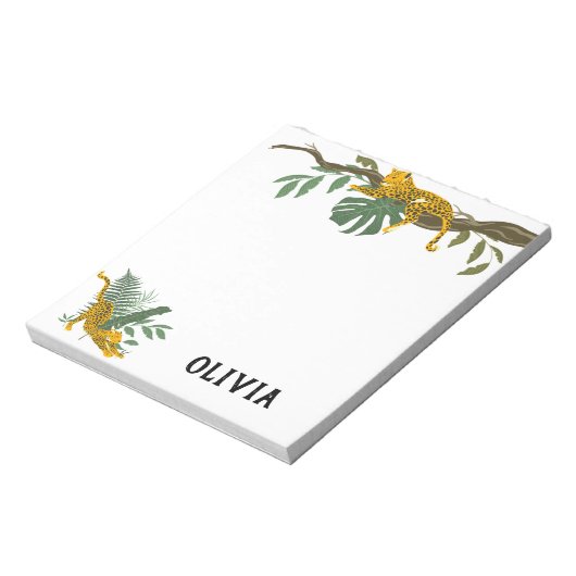 Bloc-note Wild Jungle Tiger Personalized Notepad (Tourné)