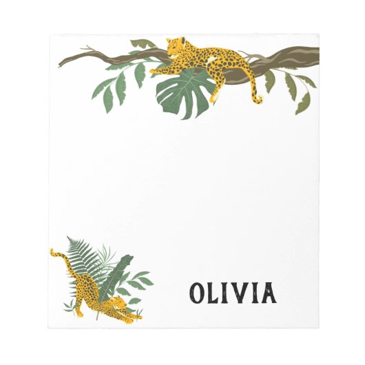 Bloc-note Wild Jungle Tiger Personalized Notepad (Devant)
