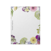 Bloc-note Wildflower Theme Custom Name (Tourné)