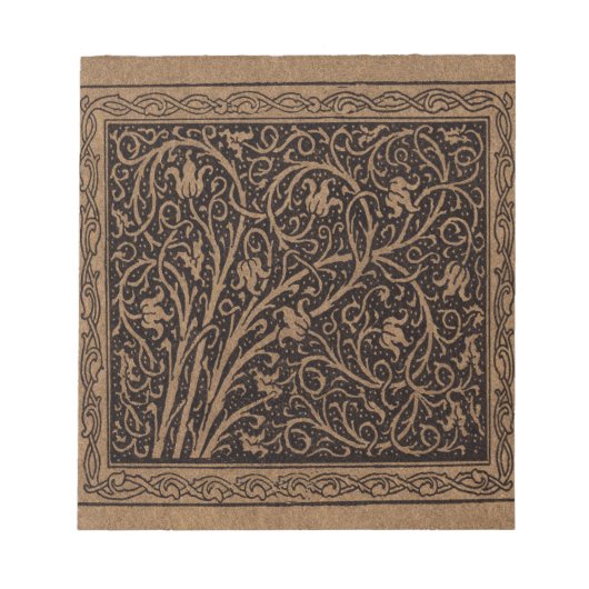 Bloc-note William Morris Campion Cuir Damassé (Devant)