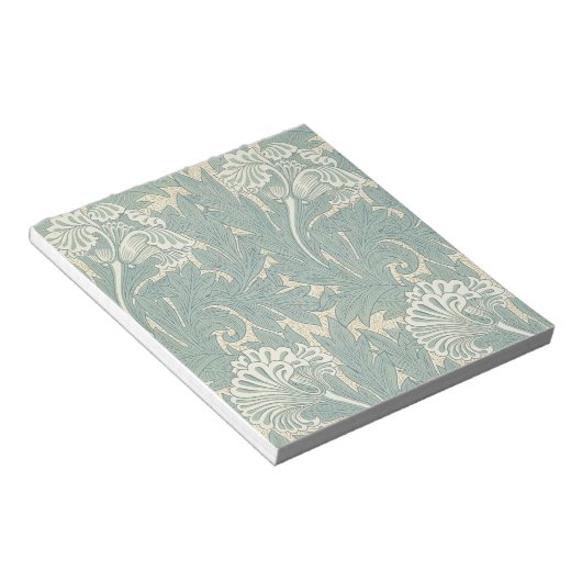 Bloc-note William Morris Classique Tulipe Bleu Floral (Incliné)