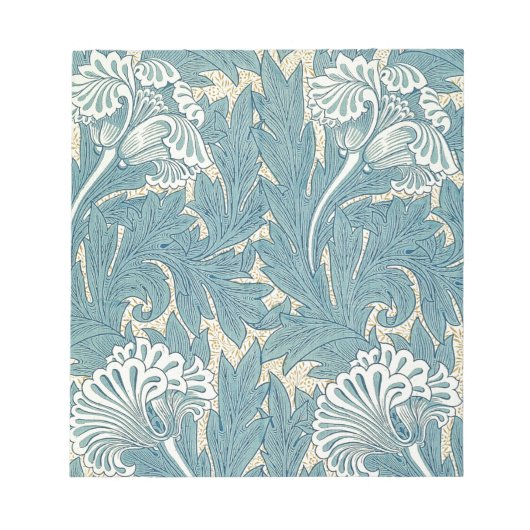 Bloc-note William Morris Classique Tulipe Bleu Floral (Devant)