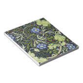 Bloc-note William Morris Fleur d'antiquité aux algues marine (Incliné)
