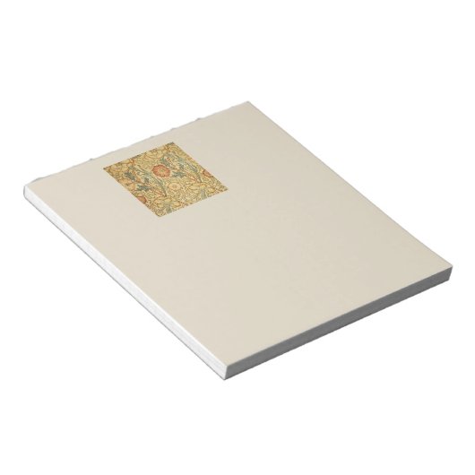 Bloc-note William Morris Rose Flower Fond d'écran Motif (Incliné)