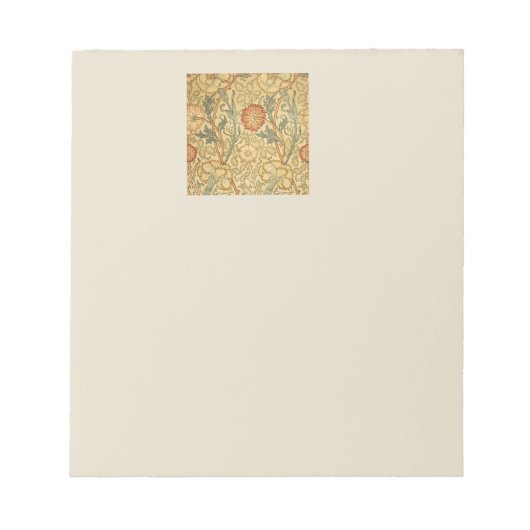 Bloc-note William Morris Rose Flower Fond d'écran Motif (Devant)