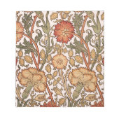 Bloc-note William Morris Rose Flower Fond d'écran Motif (Devant)