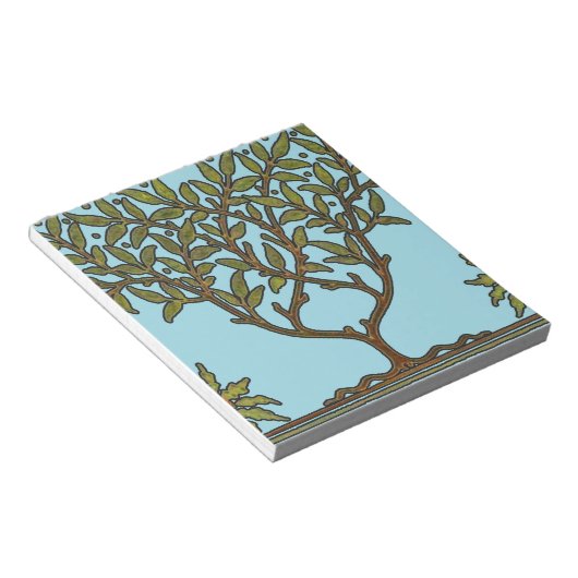 Bloc-note William Morris Tree Frieze Fond d'écran floral (Incliné)