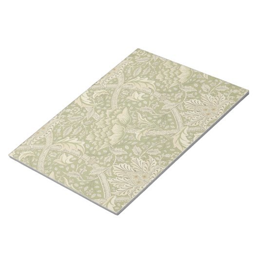Bloc-note William Morris Windrush fleurs florales classique (Incliné)