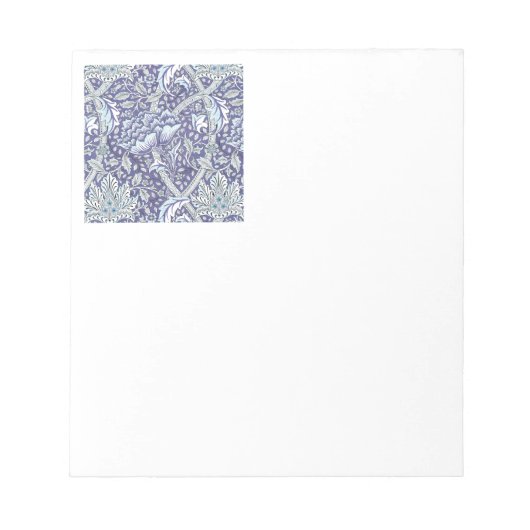 Bloc-note William Morris Windrush Motif Bleu Floral (Devant)