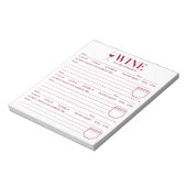 Bloc-note Wine Tracker (Tourné)