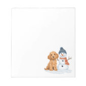 Bloc-note Winter Goldendoodle Dog Cute Snowman (Devant)
