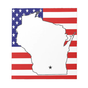BLOC-NOTE WISCONSIN MAP