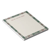 Bloc-note Wishlist Note Pad - Classic Christmas Plaid (Incliné)