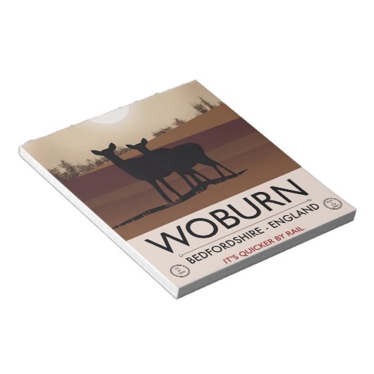 Bloc-note Woburn - Bedfordshire affiche de voyage de style V (Incliné)