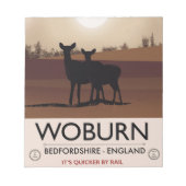 Bloc-note Woburn - Bedfordshire affiche de voyage de style V (Devant)