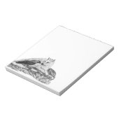 Bloc-note Wolf and Raven black and white design (Tourné)