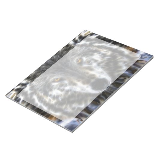 Bloc-note Wolf Portrait graphique inspiré (Incliné)