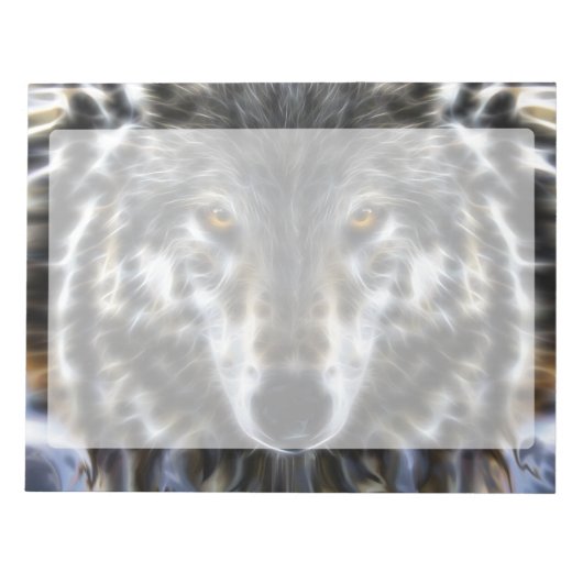 Bloc-note Wolf Portrait graphique inspiré (Devant)