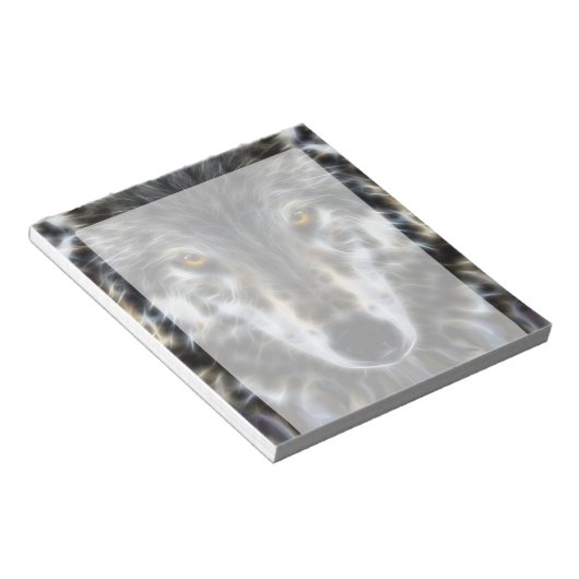 Bloc-note Wolf Portrait graphique inspiré (Incliné)