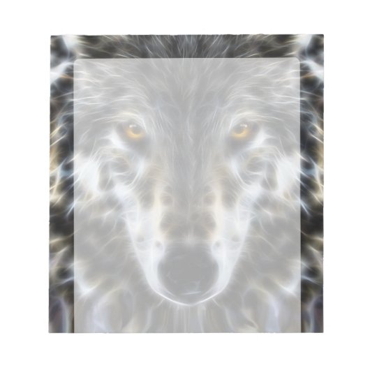 Bloc-note Wolf Portrait graphique inspiré (Devant)