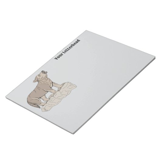 Bloc-note Wolf Pup Howling (Incliné)