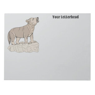 Bloc-note Wolf Pup Howling