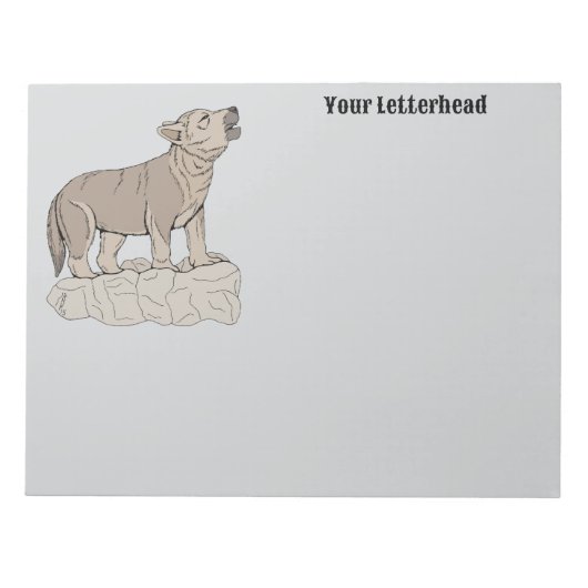 Bloc-note Wolf Pup Howling (Devant)