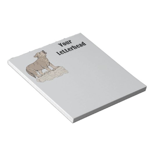 Bloc-note Wolf Pup Howling (Incliné)