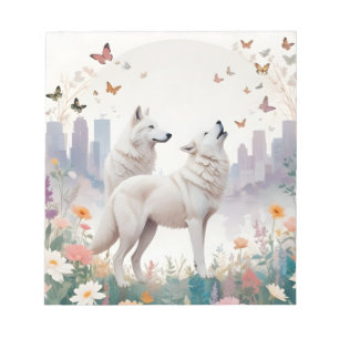 Bloc-note Wolf Vintage Animal Nature Environnement Ville Art
