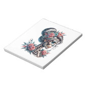 Bloc-note Woman Skull Dia De Los Muertos Skeleton (Tourné)