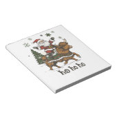 Bloc-note Womens Xmas Tree Lighting Santa Riding Highland Co (Incliné)