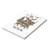 Bloc-note Womens Xmas Tree Lighting Santa Riding Highland Co (Tourné)