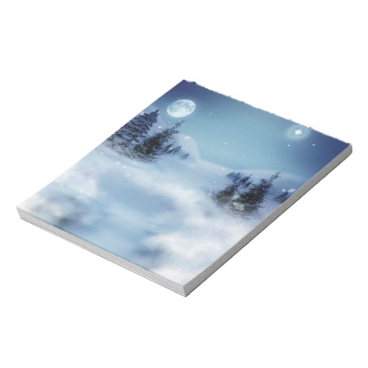 Bloc-note Wonderland d'hiver de nuit (Tourné)